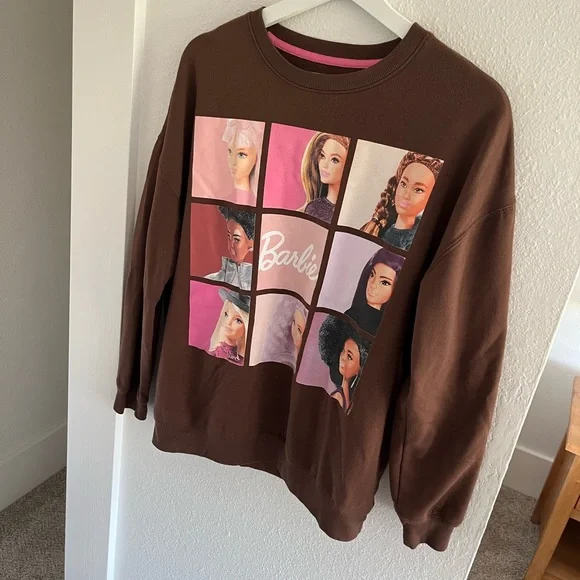 Hybrid Apparel Brown Barbie Graphic Sweatshirt - Picture 3 of 6